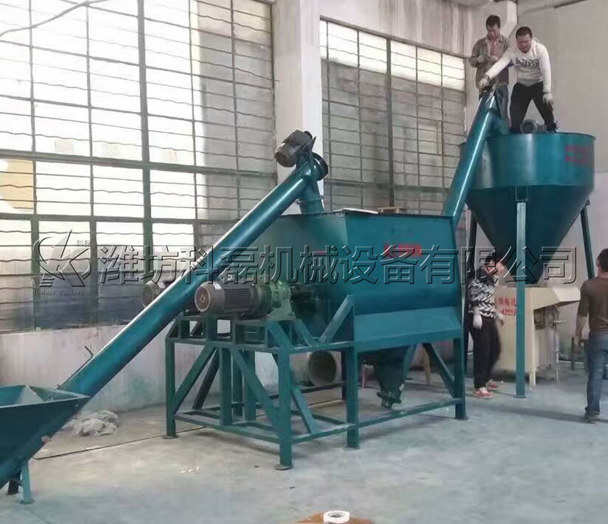 山东东营客户腻子粉生产线实拍 第1张