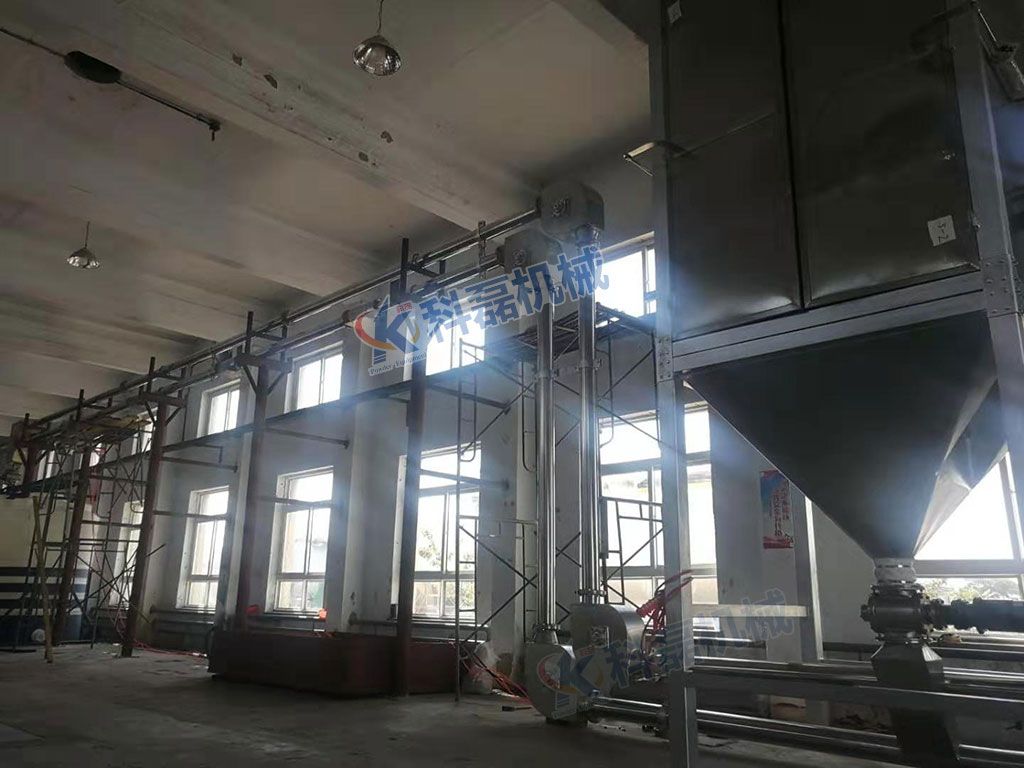 科磊管链输送机客户安装使用现场实拍 第2张 科磊管链输送机客户安装使用现场实拍 第2张